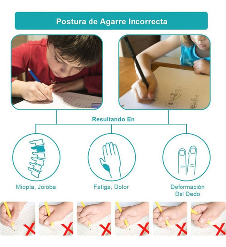 Set Corrector Escritura Para Niños Con Estuche 16pz Lápiz F