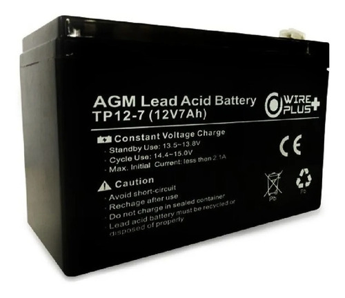Imagen 5 de 5 de Bateria Recargable 12v 7ah Ups Alarma Moto Cerco Electrico