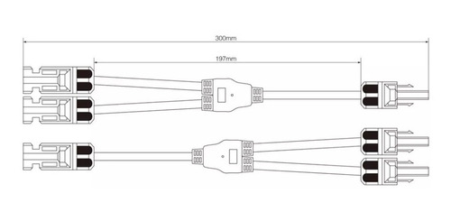 Imagem 4 de 4 de Conector Cabo Y Mc4 Energia Solar Fotovoltaica Par