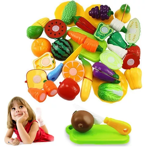 Comidinha De Brinquedo De Cortar Frutas Jogo Pop It 12pcs