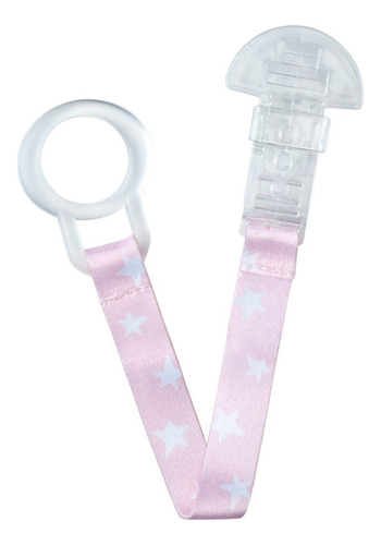 Prendedor De Chupeta Estrelas Confortável - Buba Cor Rosa