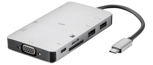 Dock Station Usb-c Hdmi, Vga, Ethernet, Usb 3.0, Sd/ms, 100w