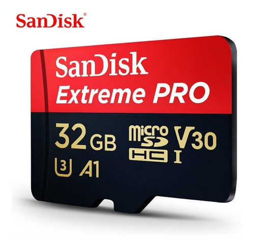 Cartão Memória 32gb Micro Sd Extreme Pro 100mbs V30 Sandis