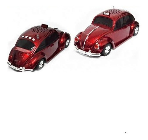 Caixa Som Portátil Fusca Taxi Mp3 Rádio Fm Usb Lindo
