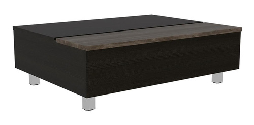 Mesa De Centro Expandible Color Chocolate Modelo Umbra 90 Cm