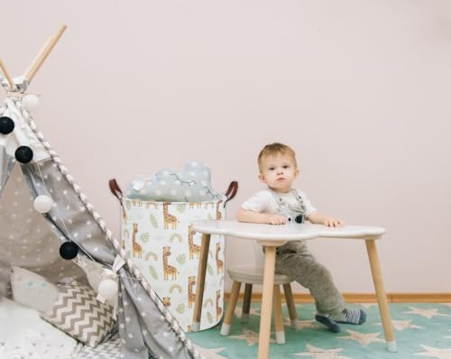 Cesto De Ropa Essme Kids, Cesto De Jirafa Plegable De Lona I