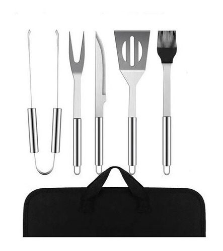 Set Asador Parrillero Con Estuche 5 Piezas