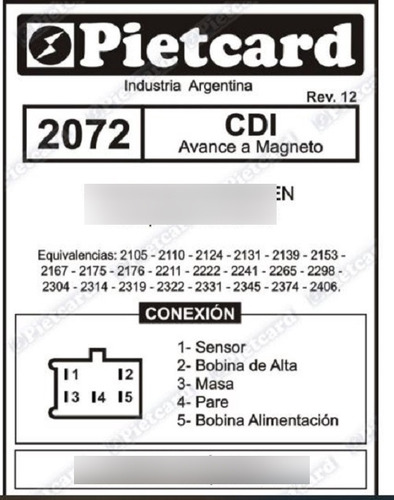 Cdi Cerro 110 Bix Ce 110-21 Tunning