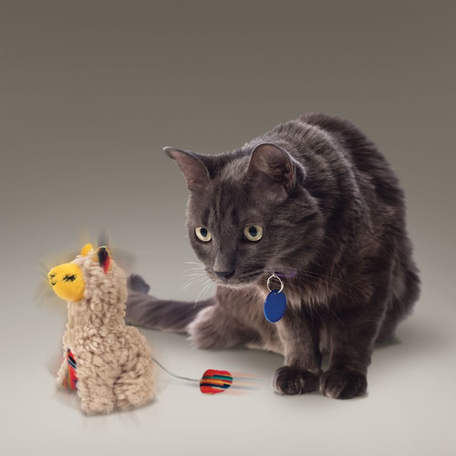 Imagem 3 de 3 de Pelúcia P/ Gatos Kong Cat Softies Buzzy Llama C/ Catnip
