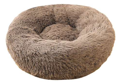 Cama Cucha Puff Redondo 60cm De Felpa P/ Mascotas Perro Gato