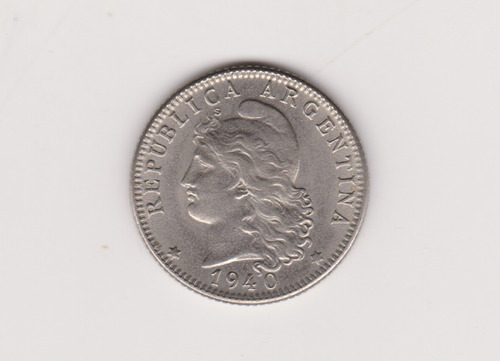 Moneda Argentina 20 Ctvs 1940 Janson 87 Sin Circular