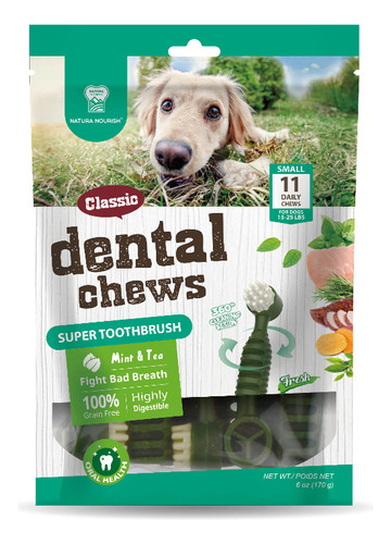 Snack Para Perros Natura Nourish Super Toothbrush Menta 170g