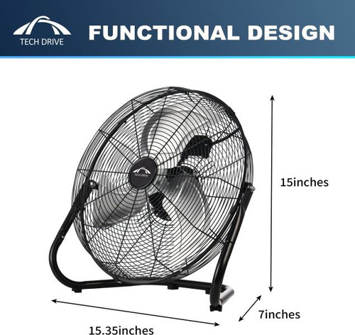 Tech Drive Ventilador De Piso De Alta Velocidad, Ventiladore