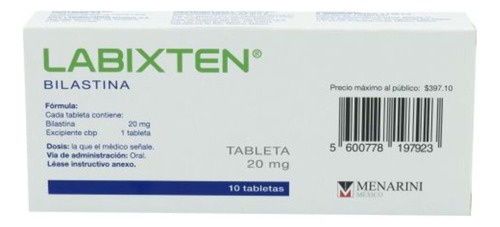 Labixten 20 Mg Caja Con 10 Tabletas