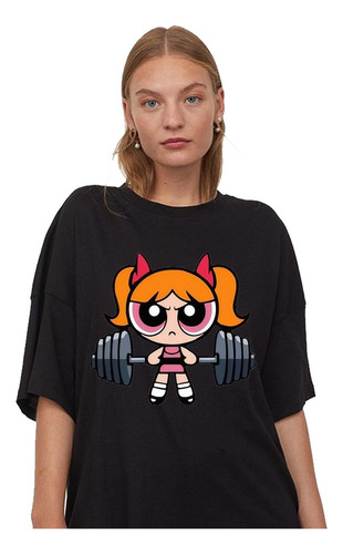 Remera Unisex Gimnasio Chicas Superpoderosas Bombon Gym