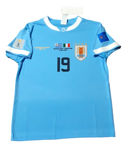 Camiseta Fútbol Personalizada Uruguay Campeón Niños Sub 20
