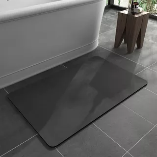 Tapete De Baño, Antideslizante, Súper Absorbente, Gris