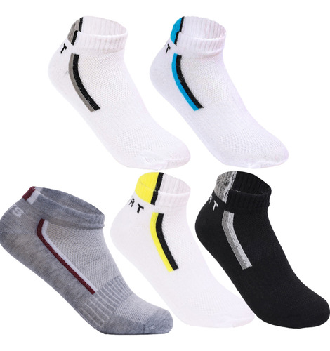 Calcetines Deportivos Para Hombre, 5 Pares, Transpirables Y
