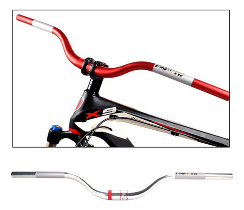 Manillar De Bicicleta Bmx Extra Largo Down Hill 720mm Plata