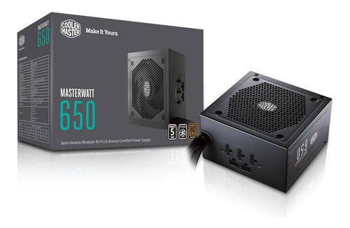 Fuente Cooler Master Masterwatt 650w 80 Plus Bronze