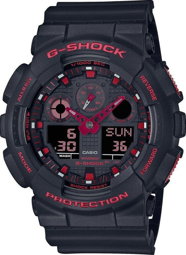 Relógio Casio G-shock Ga-100bnr-1adr Ignite Red