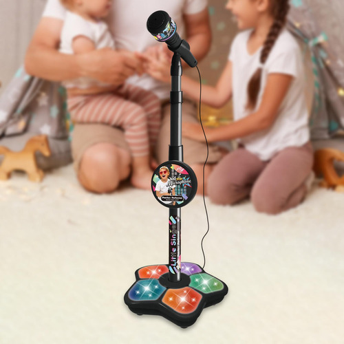 Micrófono Y Soporte Para Niños, Máquina Para Niños Negro
