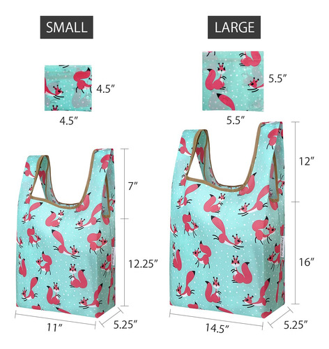 Bolsa De Compras Reutilizable Juego De 2 Unidades