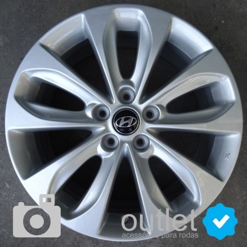 Imagem 4 de 4 de Kit 4 Calotinhas Centro De Roda Hyundai Sonata Preta Resinad