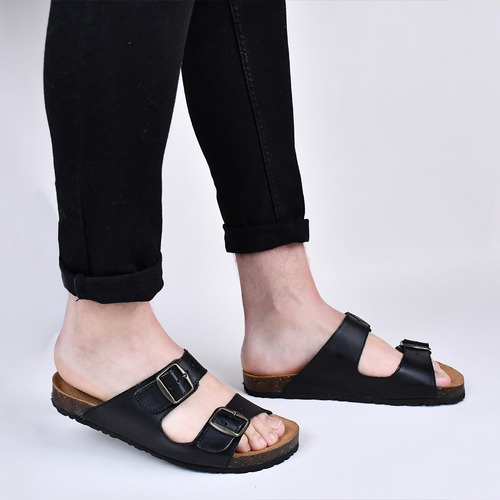 Imagen 2 de 7 de Sandalias Hombres Chanclas Caballero Cafe Comodas Estilo 101
