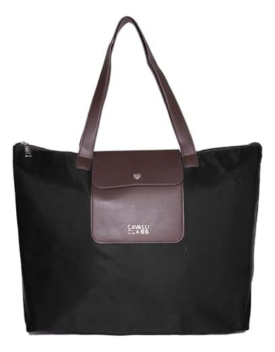 Cavalli Class Bolso De Mano Extra Grande Para Mujer Negro Só