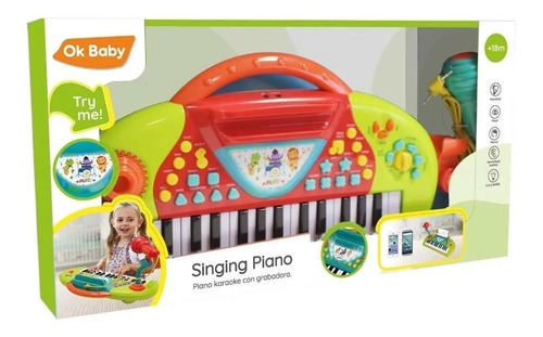 Piano Karaoke Infantil Con Grabadora Ok Baby 0243