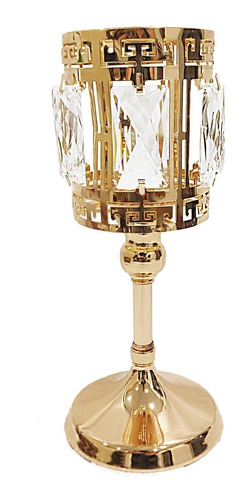 Candelabro Porta Velas Color Oro Metal M1 Hot Sale