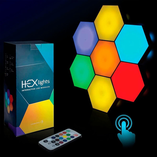 Luces Led Hexagonales Para Pared Con Control Ideal Para Sa