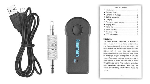 Adaptador Veicular P2 Bluetooth Receptor Conversor P/ Carro
