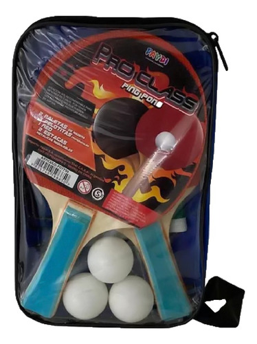 Kit Set Pingpong Red + Soporte + 2 Paletas + 3 Pelotitas