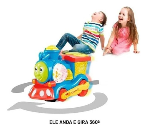 Trenzinho Bate E Volta Com Luzes E Som Dm Toys 5101