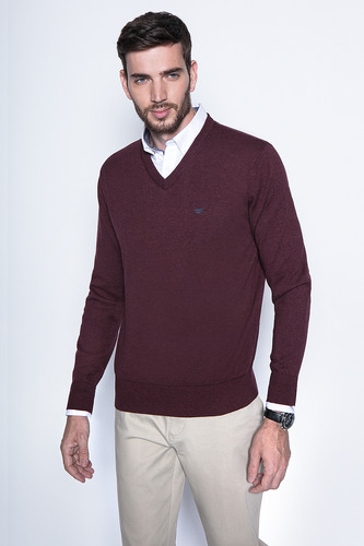 Melange Sweater Smart Casual L/s Rojo Fw2024 Ferouch