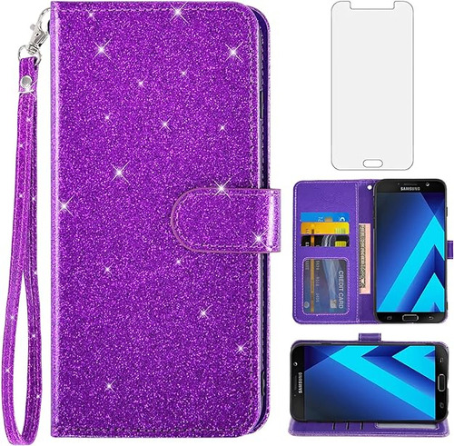 Funda De Telefono Para Galaxy A7 2017 Con Protector De Panta