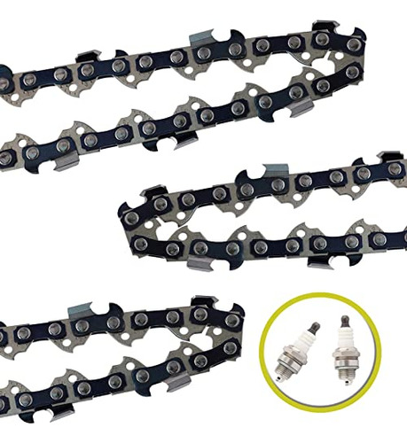 3 Pack 12  Chainsaw Chains 3/8 Lp .050  45 Drive Links ...