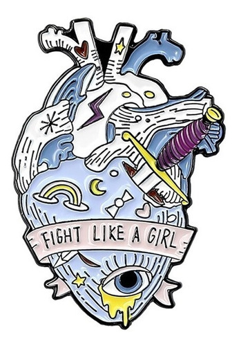 Pin/broche Corazón  Fight Like A Girl 
