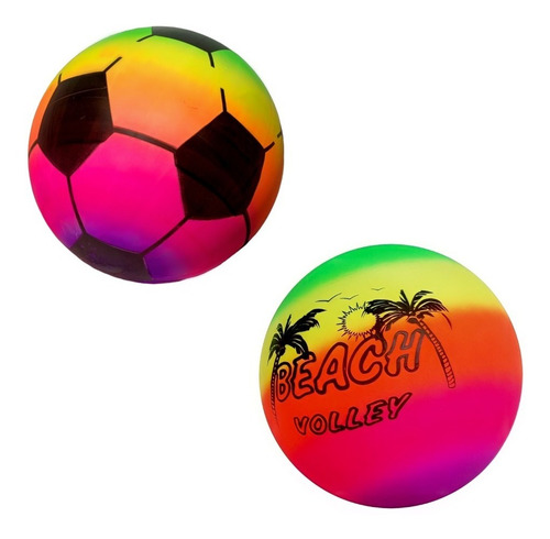 Pelota De Goma Flúor Inflable Playa Volley Verano