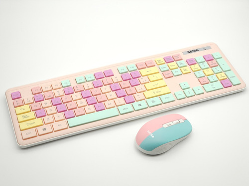 Combo Teclado Mouse Dn-c400 Kit Colores Pastel Color Del Mou