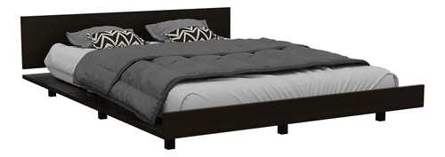 Base De Cama 2 Plazas+comoda - Kaia - Wengue/miel
