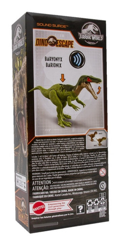 Imagem 10 de 10 de Dinossauro Baryonyx C/ Som Dino Escape Jurassic World Mattel
