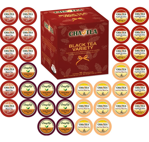 Muestra De Té Negro Surtido Para Cafeteras Keurig 36 Unida