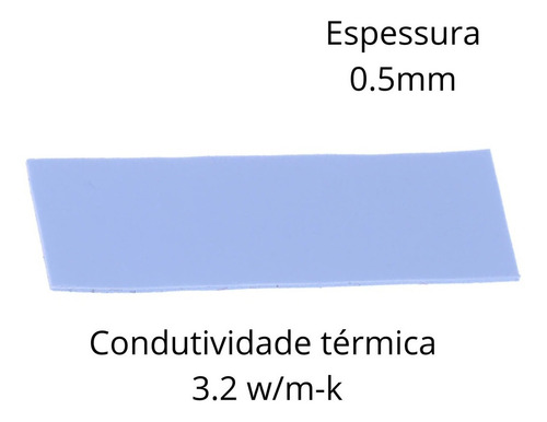 Dissipador De Calor Ssd M2 2280 Pcie Sata Nvme + Thermal Pad Cor DISSIPADOR PRETO + THERMALPAD AZUL