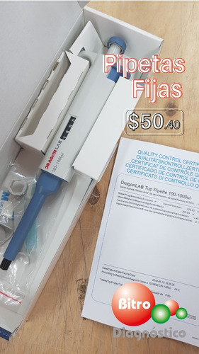 Pipetas Fijas Automáticas, Toda Medida Y Garantía Dragonlab