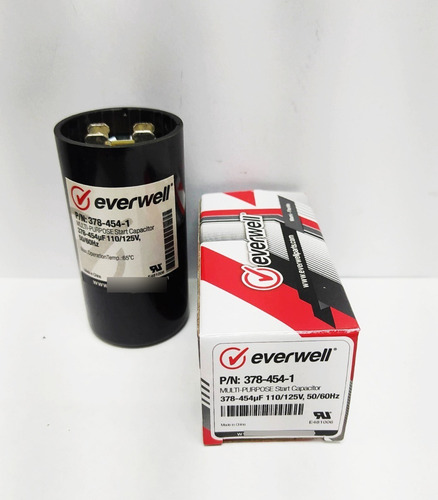Imagen 2 de 2 de Capacitor De Arranque 378-454 Mfd 110/125v Everwell Tienda