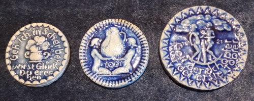 Monedas Alemania Notgeld Höhr/coblenz. Porcelana X 3 Uni (Usado)