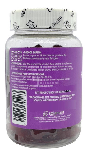 Imagen 4 de 7 de Colágeno + Biotina Y Ácido Hialurónico 60 Gomitas Belabear.